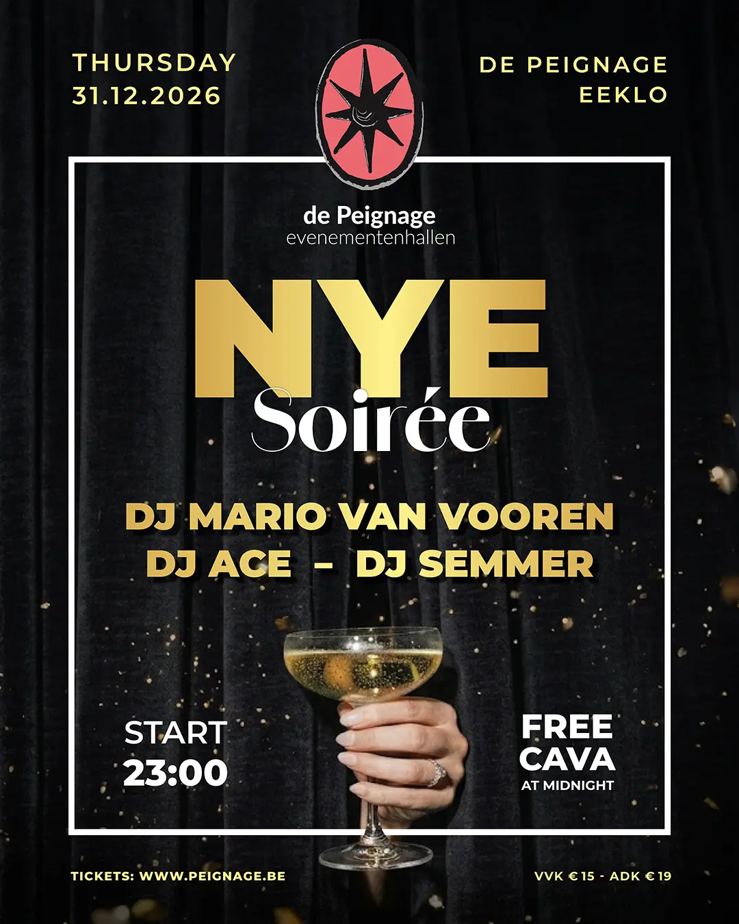 affiche eindejaarfeest peignage eeklo 2026-2027